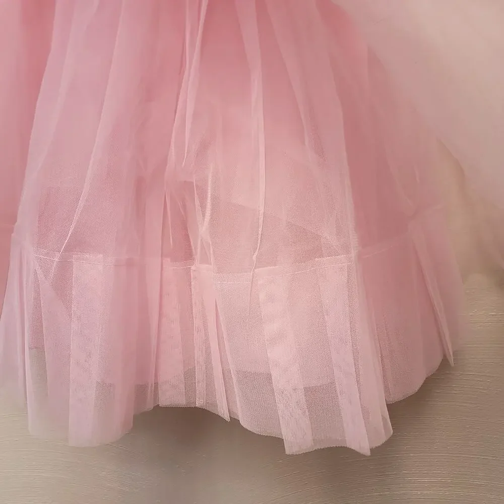 Fashion Nova Tulle Mini Dress Size S So In Love Pink - Picture 8 of 10